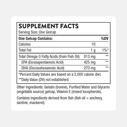 THORNE - Super EPA - Ácidos grasos Omega-3 EPA 425mg & DHA 270mg Suplemento 180 cápsulas de gel