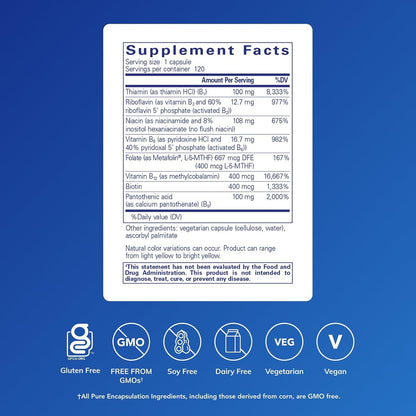 Pure Encapsulations B-Complex Plus, 120 Capsulas