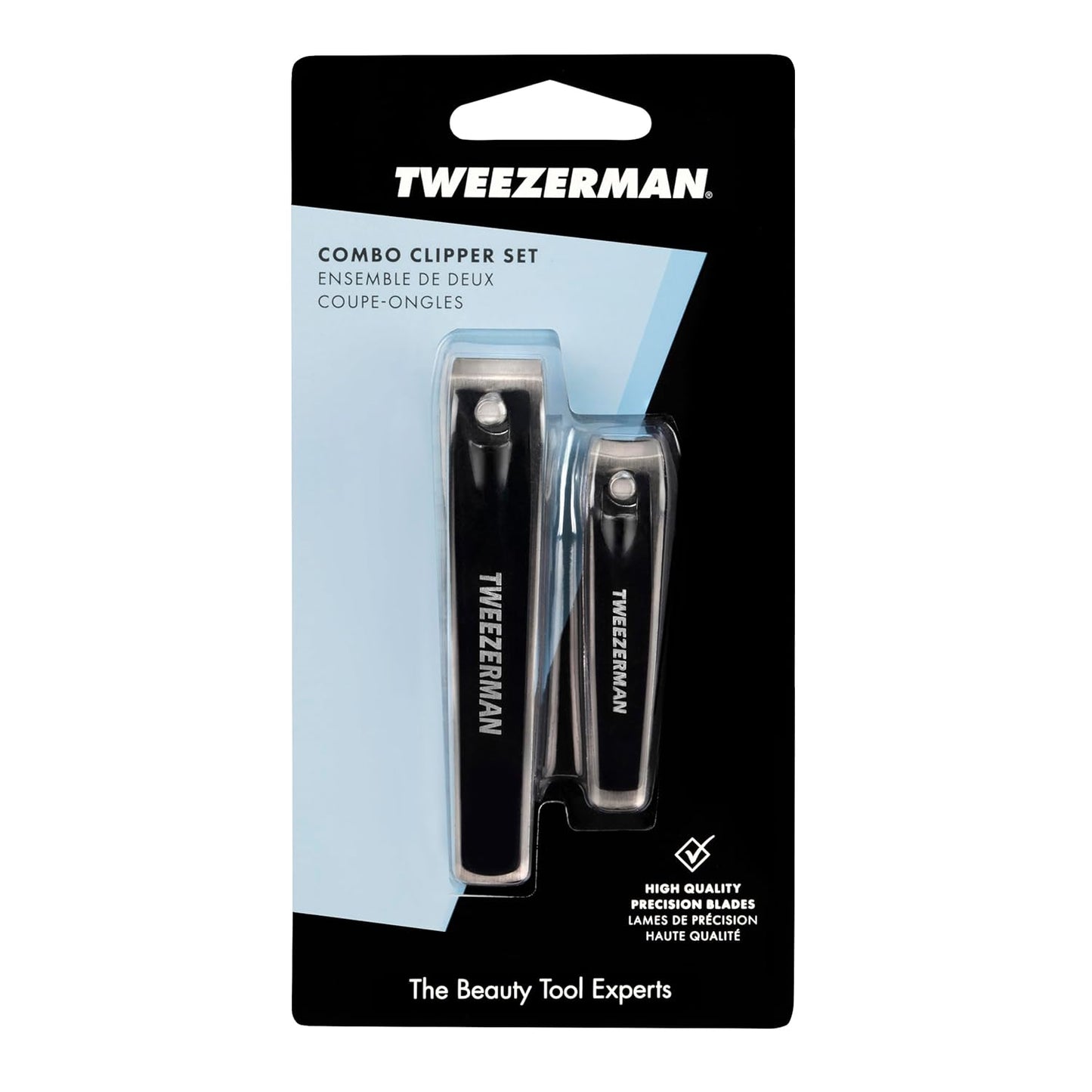 Tweezerman Juego combinado de acero inoxidable con cortaúñas y uñas de los pies