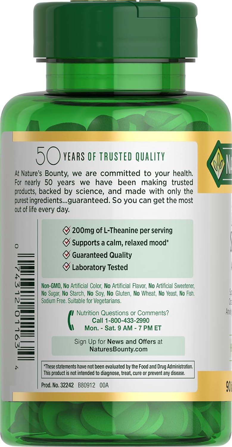 Nature's Bounty Anxiety y Stress Relief - Ashwagandha KSM-66 90 tabletas