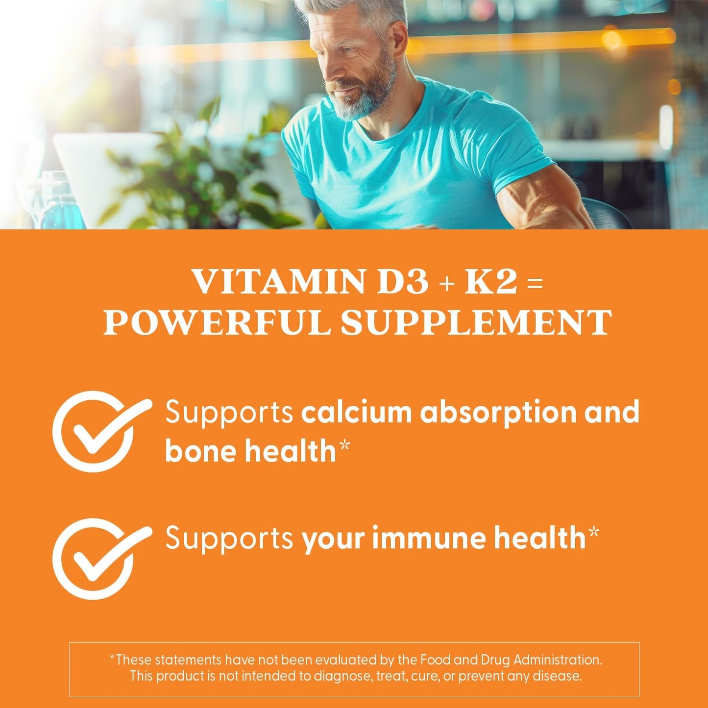 Doctor's Best - Vitamina D3 5000 UI + K2 como MK-7, 60 cápsulas vegetales