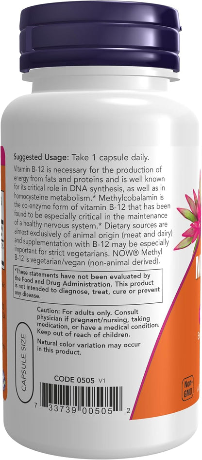 Now - Methyl B-12 5,000mcg - 90 capsulas veg