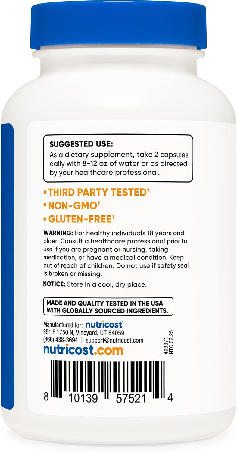 Nutricost L-cisteína 1000 mg, 120 cápsulas
