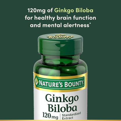 Nature's Bounty - Ginkgo Biloba 120mg 100 capsulas