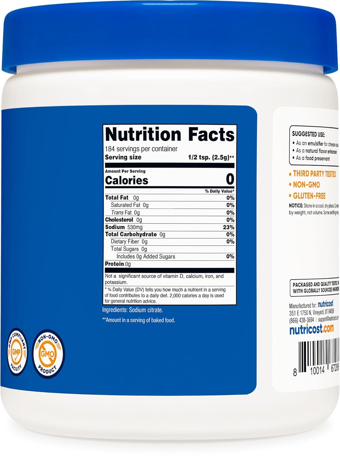 Nutricost - Sodium Citrate , 1LB