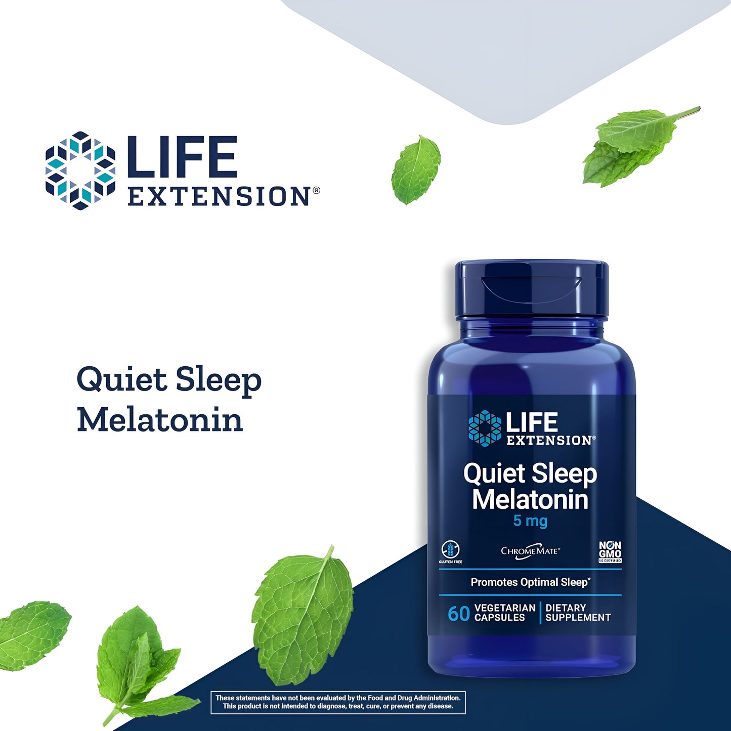 Life Extension Quiet Sleep Melatonin 5 mg, 60 cápsulas vegetarianas