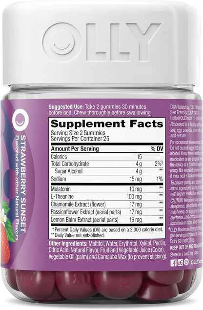 Olly - Sleep 10mg descanso intenso, 50 gummies