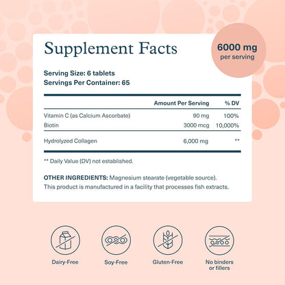Youtheory - Colageno con Biotin, 390  Tabletas