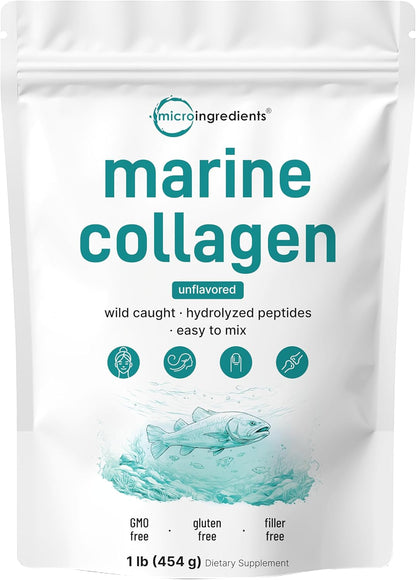MicroIngredients - Marine Collagen unflavored, 454g