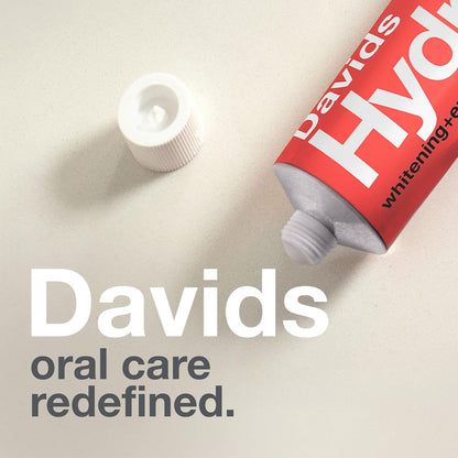 Pasta dental Davids Hydroxi sabor fresa y sandía, sin flúor, con nanohidroxiapatita para la salud y el blanqueamiento del esmalte, antiplaca, sin SLS, sabor apto para niños, 113 g