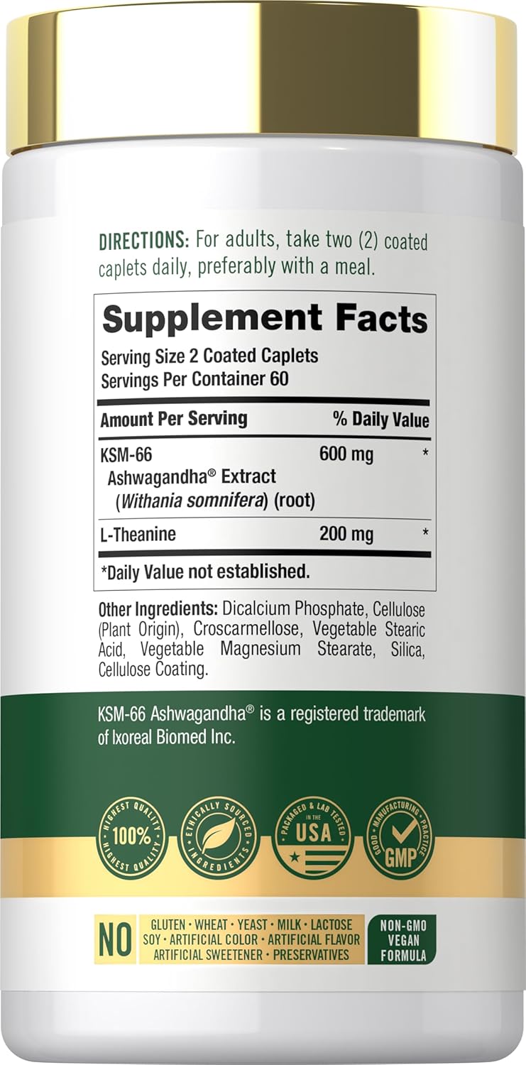 Carlyle KSM-66 Ashwagandha Root Extract 600mg | 120 capsulas vegetarianas
