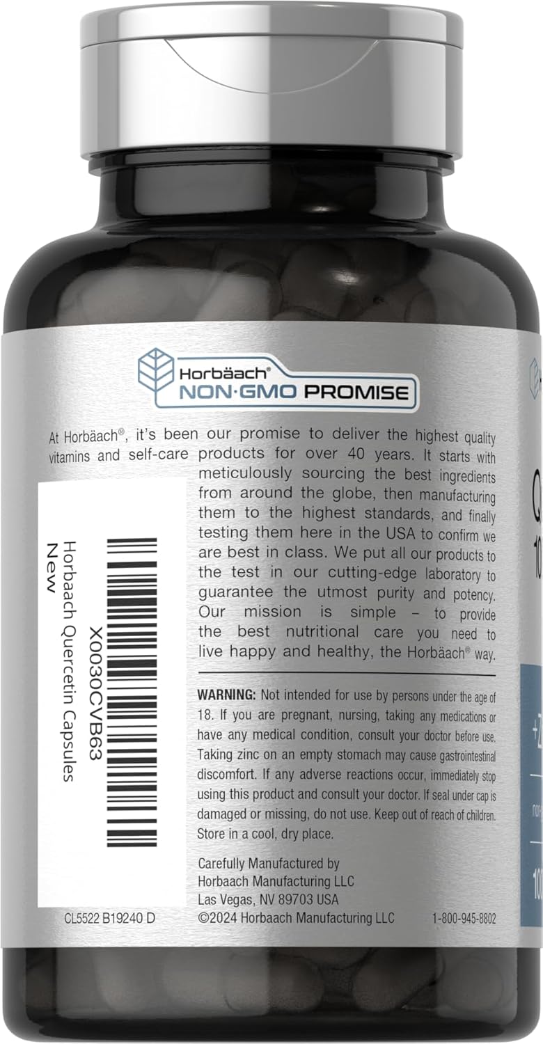 Horbaach - Quercetin 1000mg + Zinc, 100 capsulas