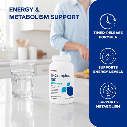 GNC - B-COMPLEX 150 Liberacion prolongada, 100 capsulas