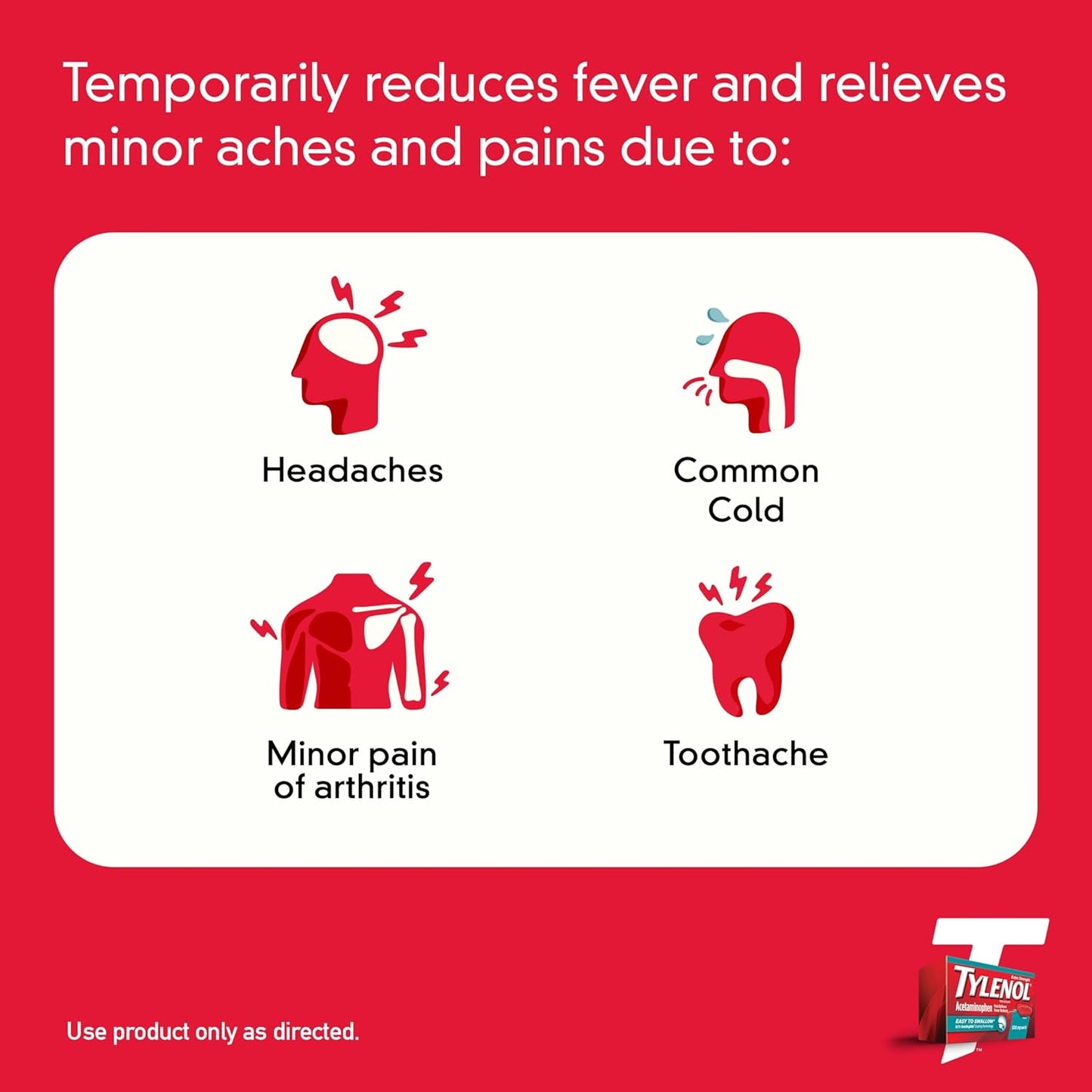 Tylenol Comprimidos recubiertos de acetaminofén extra fuerte 500 mg 24  Tabletas