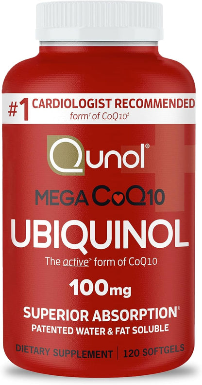 Qunol Mega CoQ10 Ubiquinol 100 mg., Capsulas de Gel