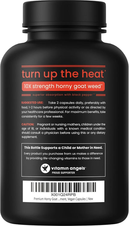Horny Goat Weed - Extracto de hierba de cabra Premium - 60 capsulas