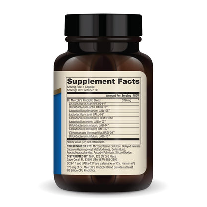 Dr. Mercola  70 Billion CFU Probiotics , 30 capsulas