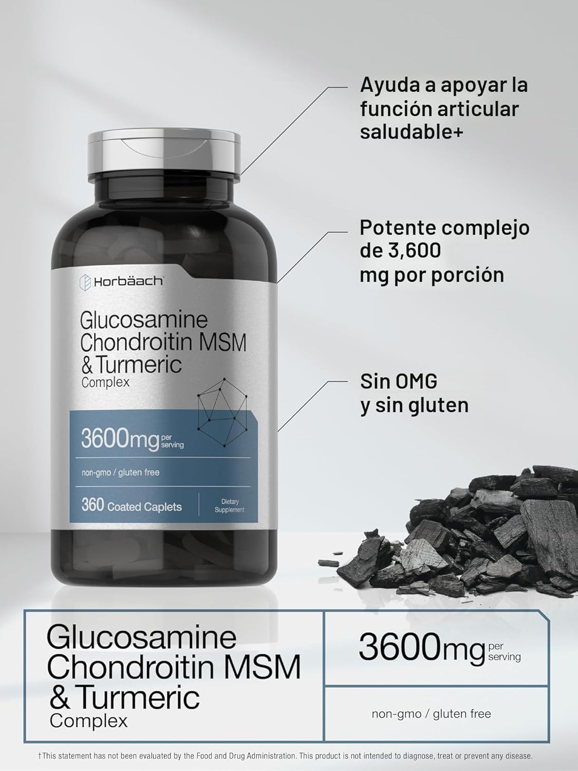 Horbäach Glucosamina condroitina MSM | 3600 mg | 360 comprimidos