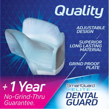 Elite (2 Protectores 1 funda de viaje) Protector dental Custom Anti dientes de molienda, Guardia nocturna para tensado – TMJ dentista diseñado – bruxing férula Protector para la boca para alivio de los síntomas