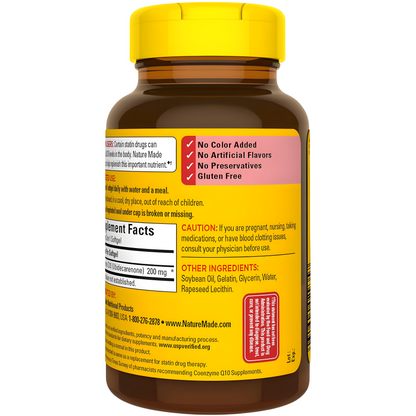 Coenzima Q10 - Nature Made CoQ10 200 mg. 140 Capsulas de Gel