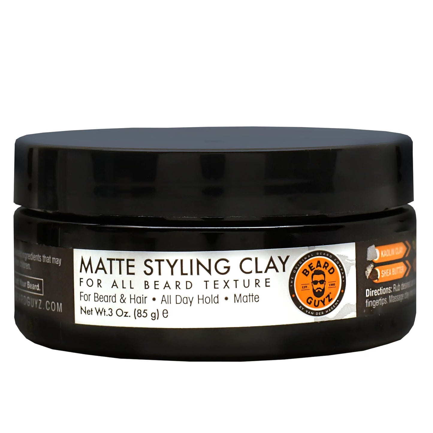 Beard Guyz Matte Styling Clay - Arcilla para peinar,Fijación fuerte para barba y cabello - 85g