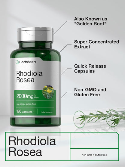 Horbäach Cápsulas de Rhodiola Rosea | 180 unidades