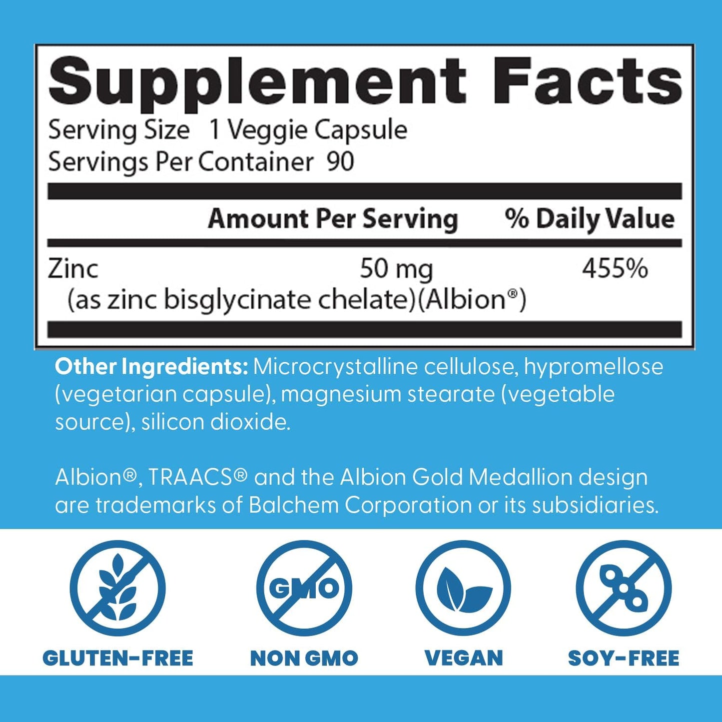 Doctor Best- Zinc Bislgycinato 50mg, 90 capsulas