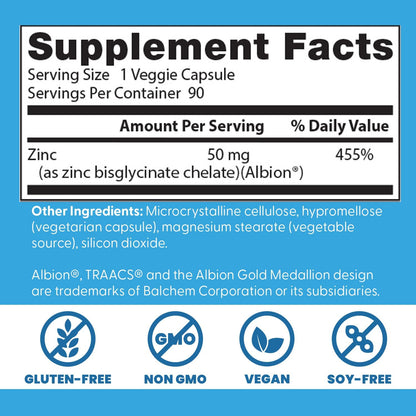 Doctor Best- Zinc Bislgycinato 50mg, 90 capsulas