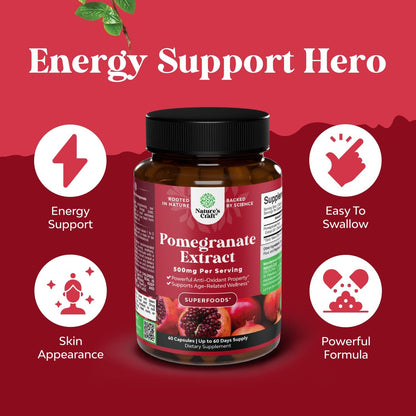 Nature`s Craft - Pomegranate Extract 500mg, 60 capsulas