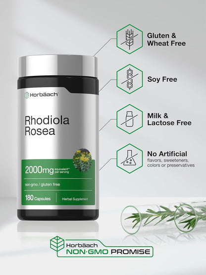 Horbäach Cápsulas de Rhodiola Rosea | 180 unidades