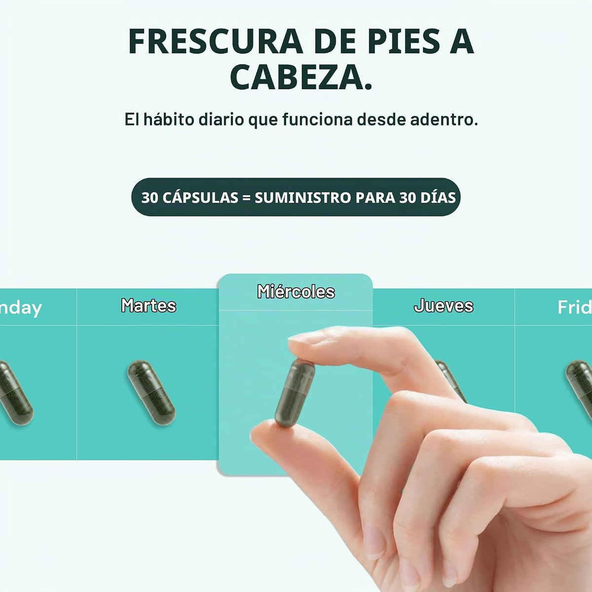 DEOS, Suplemento desodorante interno [control natural de olores] 30 Cápsulas