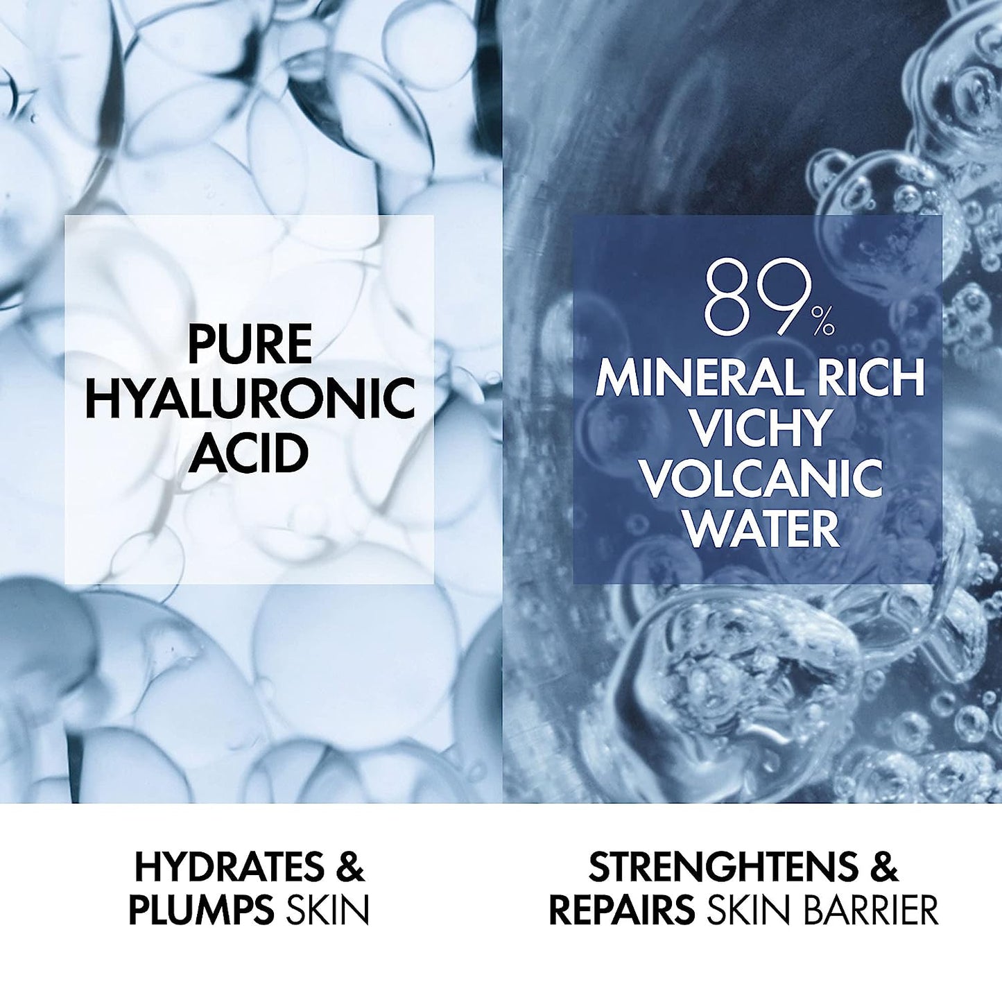 Vichy Mineral 89 Hyaluronic Acid Face Serum, Facial Gel Humectante y Puro Acido Hialuronico  Serum Humectante e Hidratante for Sensitive Skin and Dry Skin