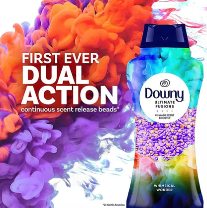 Downy Ultimate Fusions - Perlas potenciadoras de aroma en lavado + liberación de aroma de doble acción, maravilla caprichosa (24 onzas)