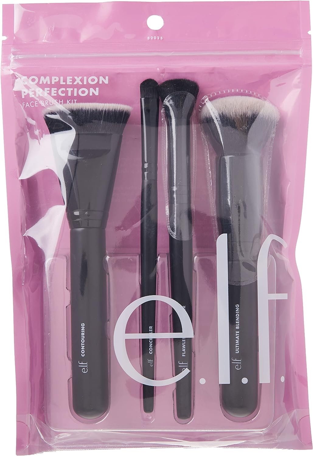 Elf Complexion Perfection Brush Kit, brochas de maquillaje para corrector y base, fabricadas con cerdas sintéticas libres de crueldad animal