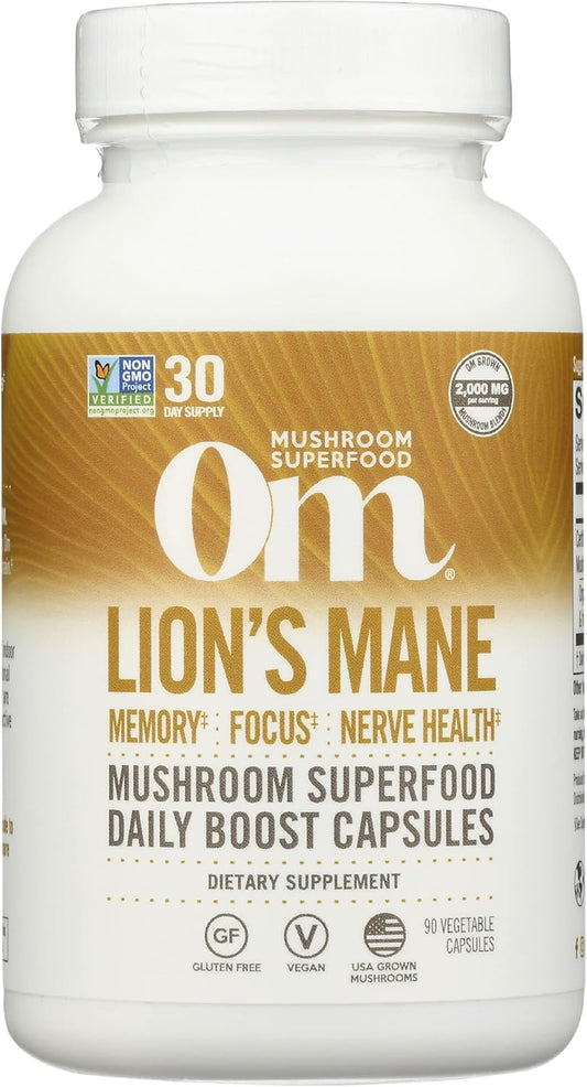 Om Mushroom  2000mg Superfood , Melena de Leon - 90 capsulas