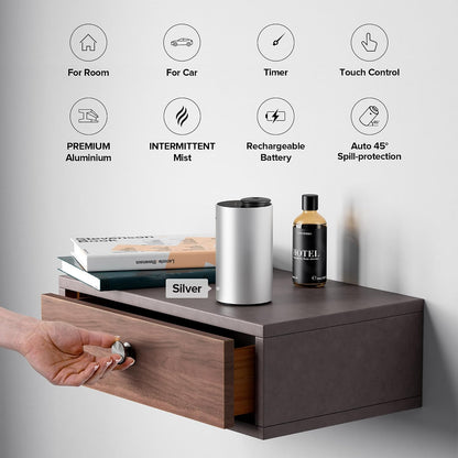 Airversa ANX - Difusor sin agua para aceites esenciales para el hogar, habitación, color plata.