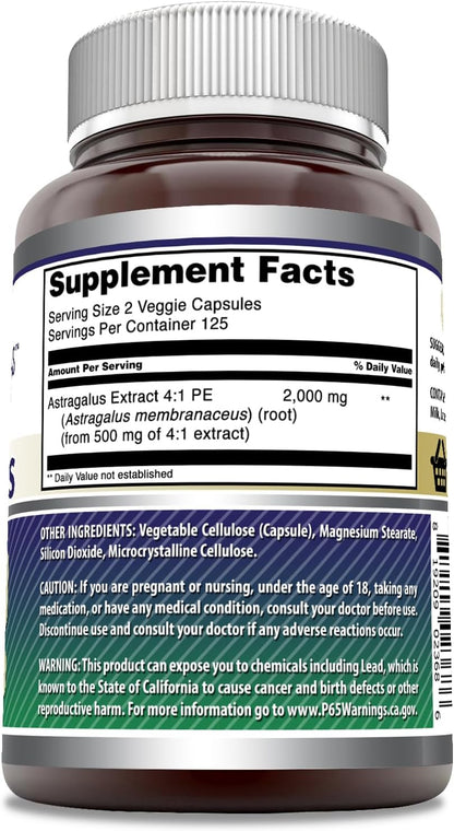 Amazing Formulas Astrágalo 2000 mg 250 unidades