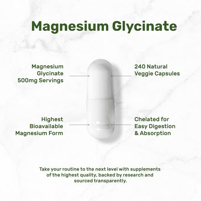 Deal Supplement - Magnesio Glycinate 500mg, 240 capsulas