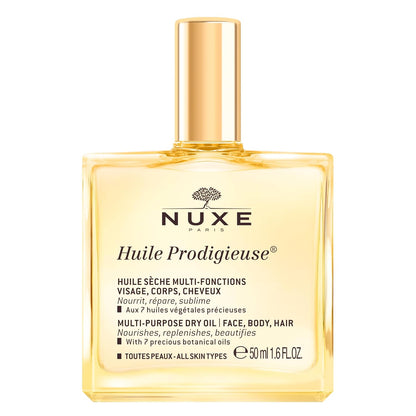 Nuxe Huile Prodigieuse - Aceite seco multiusos,hidratación ligera para rostro, cuerpo y cabello, 50ml
