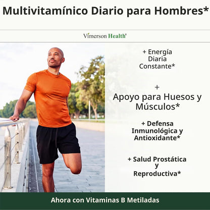 Vimerson Health Suplemento multivitamínico multimineral diario para hombres -60 cápsulas