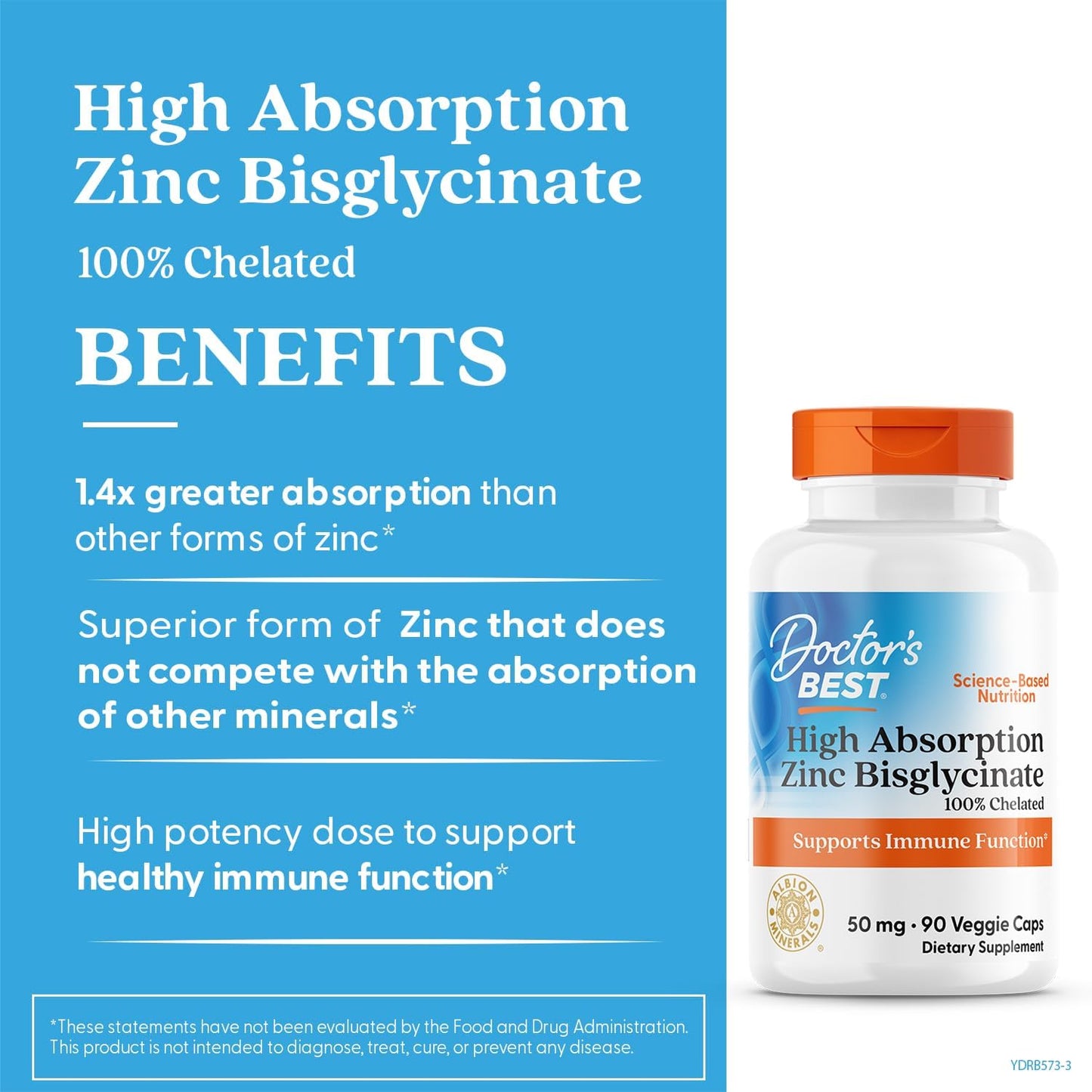 Doctor Best- Zinc Bislgycinato 50mg, 90 capsulas