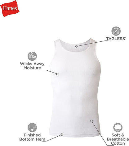 Hanes Bividi de algodón ligero que absorben la humedad para hombre paquete de 6 Unidades
