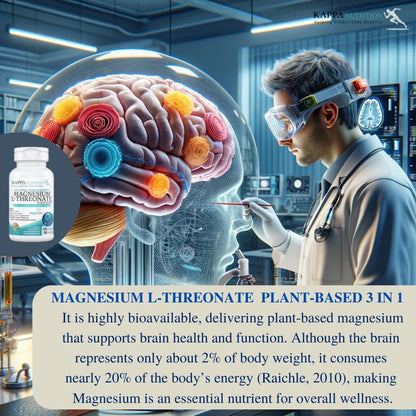 Kappa Nutrition, Magnesium L-Threonate Mag Brain, 120 capsulas