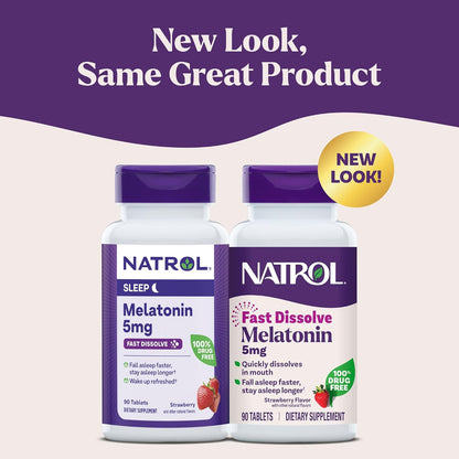 Melatonina Natrol 5mg en tabletas , Fast Dissolve