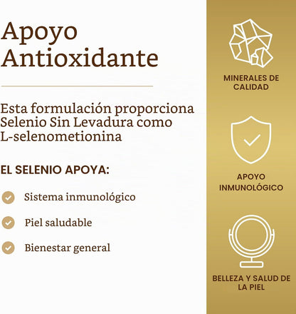 Solgar Selenio Libre de Levadura 200 mcg, 250 tabletas