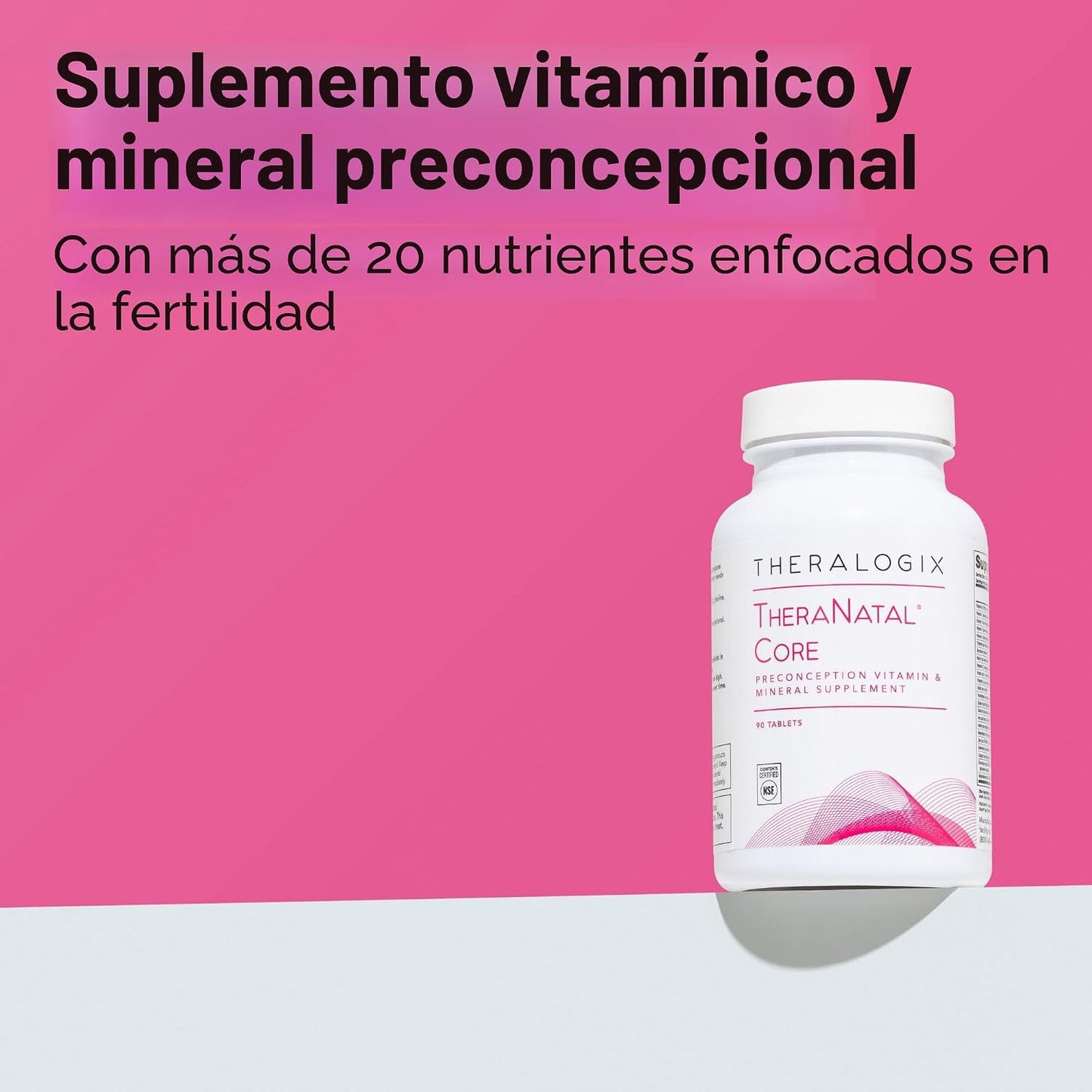Theralogix TheraNatal Core Suplemento Vitamínico de Preconcepción - 90 tabletas