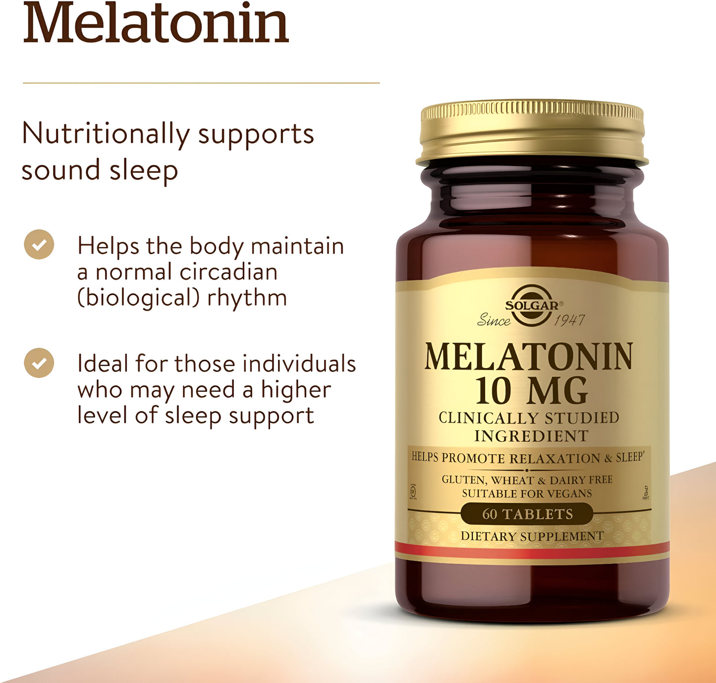 Melatonina 10mg - 60 tabletas Solgar