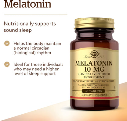 Melatonina 10mg - 60 tabletas Solgar
