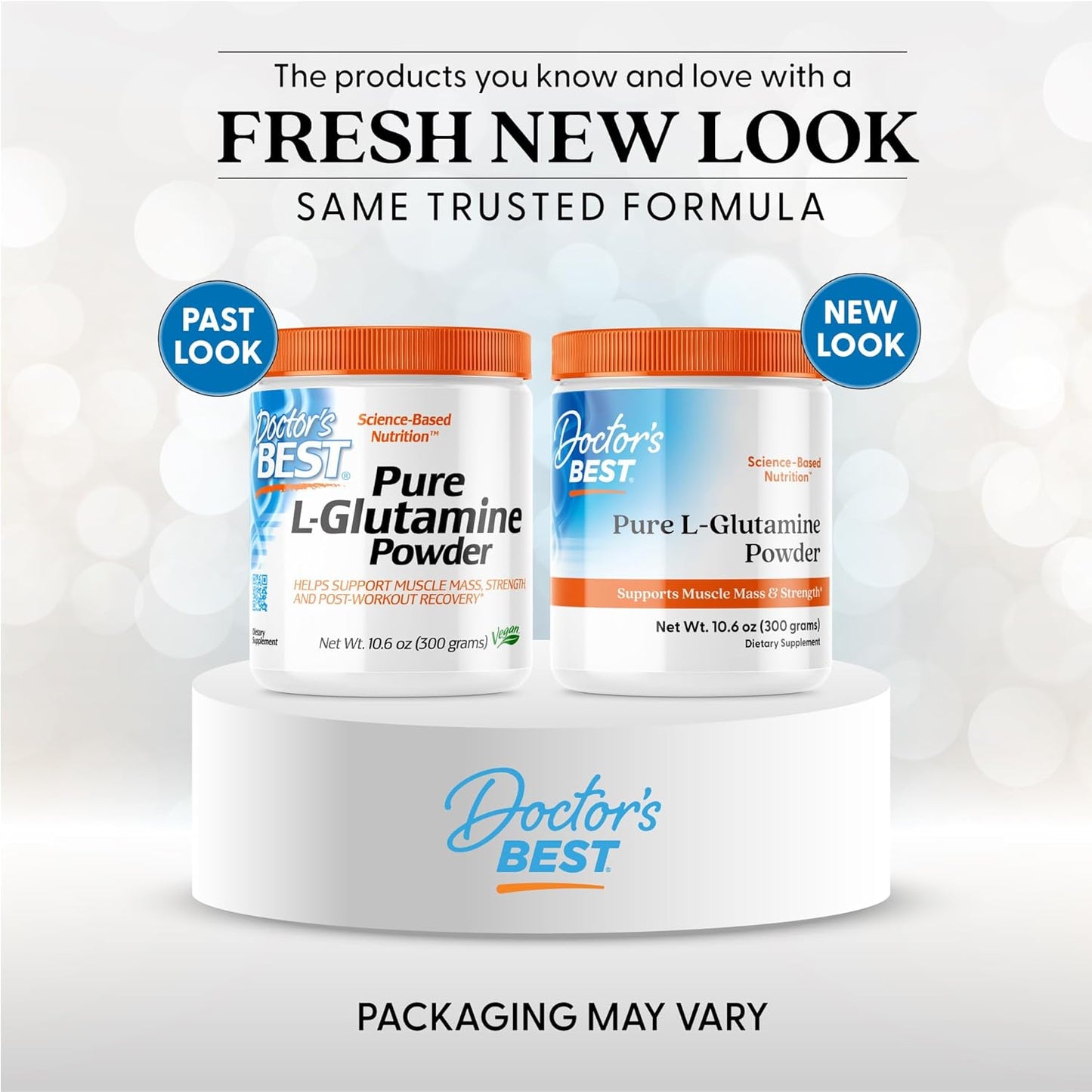 Doctors Best Pure L - Suplemento en polvo de glutamina, 300gr