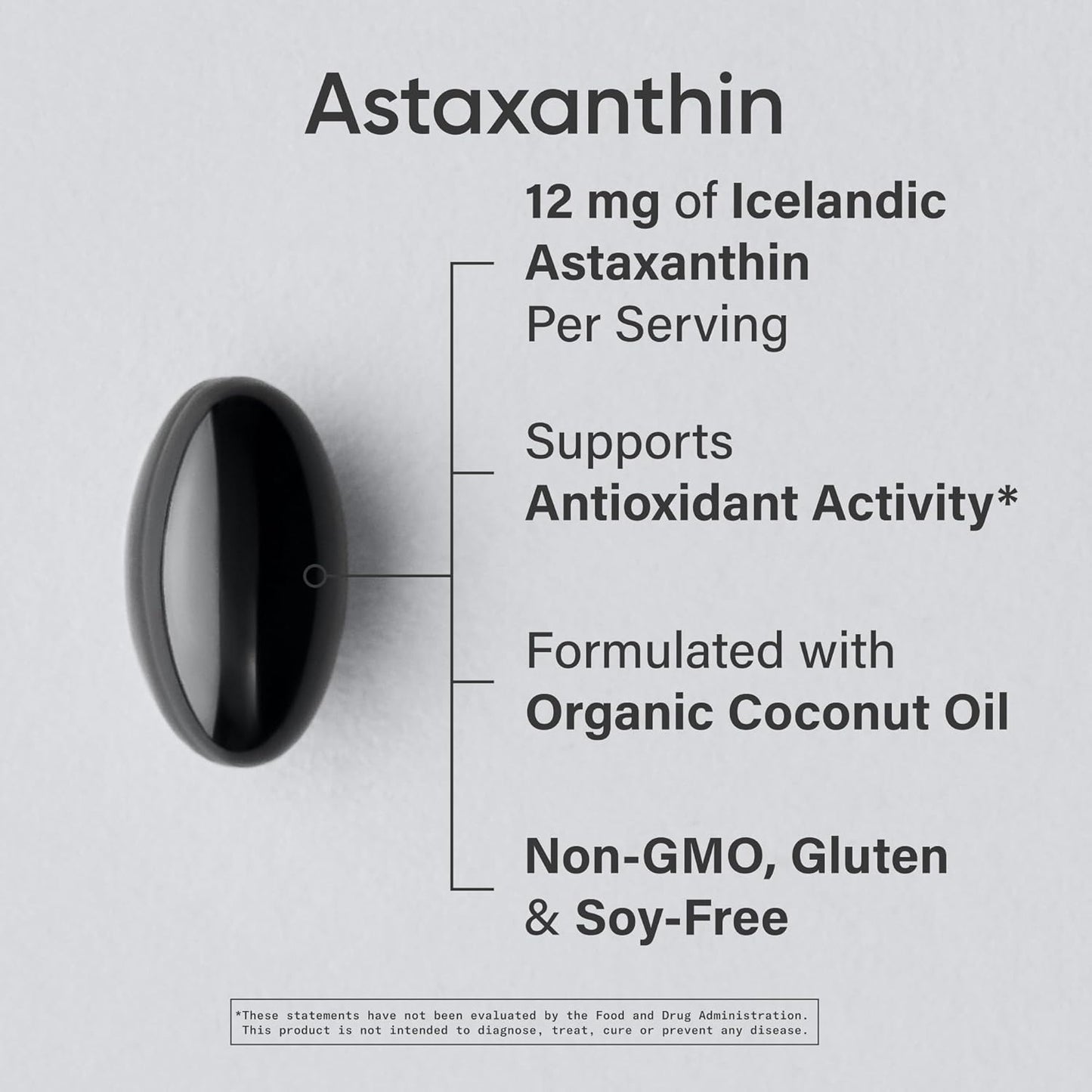 Sports Research® Astaxantina de Triple Fuerza 12mg con Aceite de Coco Orgánico, 60 softgels